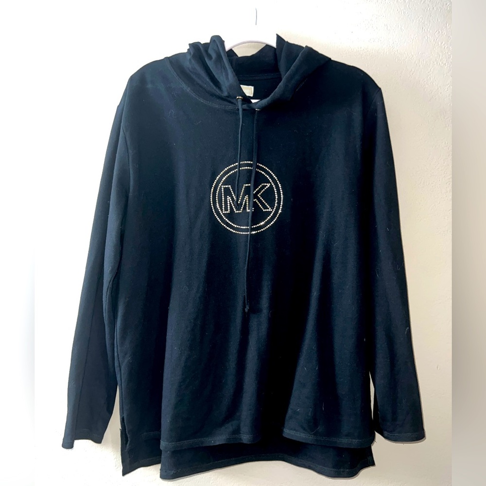Michael Kors, size XL, black hoodie with gold embellishments intact